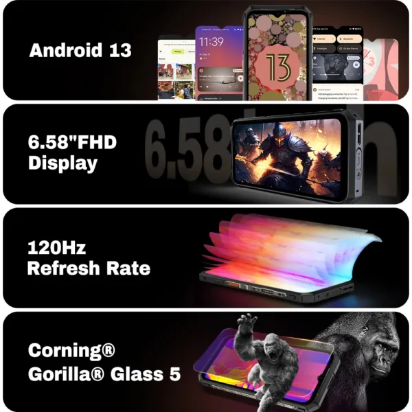 Ulefone Power Armor 18T Ultra 5G Rugged Phones, Thermal Image Camera, 24GB(12+12)+512GB MTK Dimensity 7050, 108MP Camera, 9600mAh, Android 13, uSmart Connector, Wireless Charge Unlocked Phone - Image 2