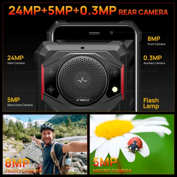 FOSSiBOT F101 123dB Speaker 10600mAh Large battery 4GB+64GB Android 12 Rugged Phone - Image 5