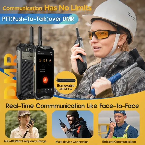 Ulefone Armor 20WT Rugged Waterproof Smartphone DMR Walkie-Talkie 10850mAh Mobile Phones 20GB+256GB Android Phone - Image 5