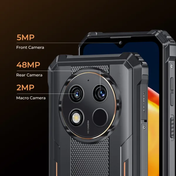 Oukitel WP28 Rugged Phone 6.52‘' HD+ 10600mAh 8GB+256GB Android13 48MP Camera - Image 2