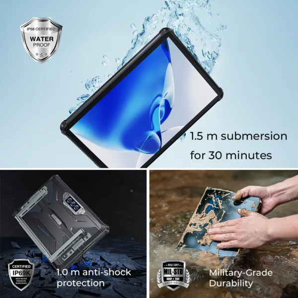 Oukitel RT7 TITAN 5G Rugged Tablet 10.1" FHD+ 32000mAh 12GB+256GB Android 13 Tablet 48MP+20MP Tablets PC - Image 3