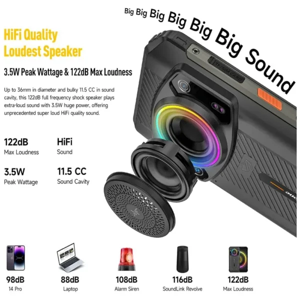 Ulefone Armor 21 Rugged Phone 16GB RAM 256GB ROM Smartphone Android 13 G99 moblie phone 64MP 9600mAh 4G Cellular - Image 7