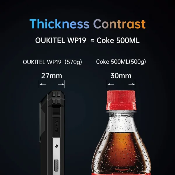 Oukitel WP19 Rugged Phone Night Vision, 21000 mAh, Smartphone, 8GB, 256GB, 64M Camera, Cell phone, 90 Hz Helio G95 Mobile Phone - Image 2
