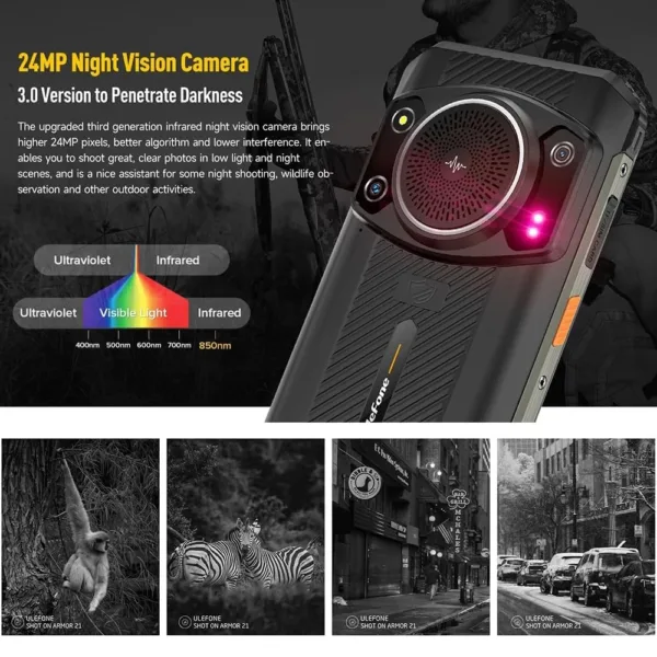 Ulefone Armor 21 Rugged Phone 16GB RAM 256GB ROM Smartphone Android 13 G99 moblie phone 64MP 9600mAh 4G Cellular - Image 6