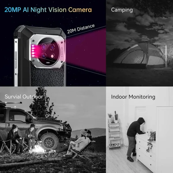 Oukitel WP19 Rugged Phone Night Vision, 21000 mAh, Smartphone, 8GB, 256GB, 64M Camera, Cell phone, 90 Hz Helio G95 Mobile Phone - Image 3