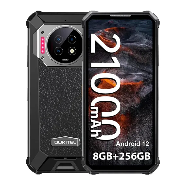 Oukitel WP19 Rugged Phone Night Vision, 21000 mAh, Smartphone, 8GB, 256GB, 64M Camera, Cell phone, 90 Hz Helio G95 Mobile Phone