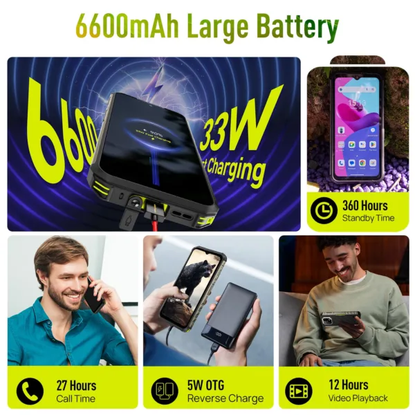 Ulefone Armor 22 8GB+256GB IP68/IP69K Rugged Phone 6.58 inch Android 13 MTK Helio G96 Octa Core 4G NFC Cellphon - Image 7
