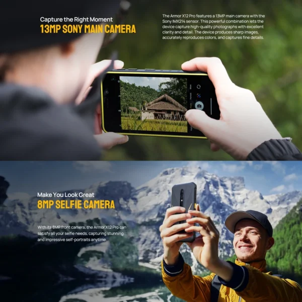 Ulefone Armor X12 Pro IP68/IP69K Rugged Phone 4GB+64GB 5.45 inch Android 13 4860mAh Helio G36 Octa Core 4G NFC Smartphone - Image 2