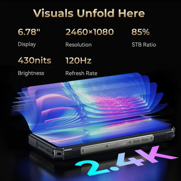 Oukitel WP30 Pro 5G Rugged 120W Super Charge 11000 mAh 6.78" FHD+12GB+512GB 120HZ android 13 108MP Camera - Image 4