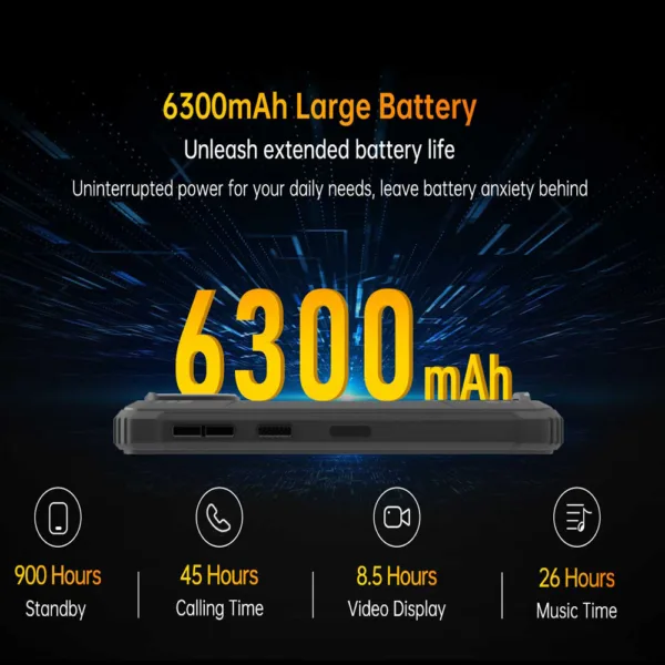 Oukitel WP32 Rugged Smartphone 5.93" FHD+ Display Android 13 Unisoc Tiger T606 4GB 128GB 6300mAh 20MP Camera NFC 4G Cellphone - Image 4