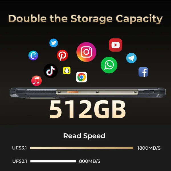 Oukitel WP30 Pro 5G Rugged 120W Super Charge 11000 mAh 6.78" FHD+12GB+512GB 120HZ android 13 108MP Camera - Image 7